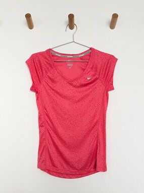 Nike Dri-Fit Short-Sleeve Running Top – Pink, Women's XS